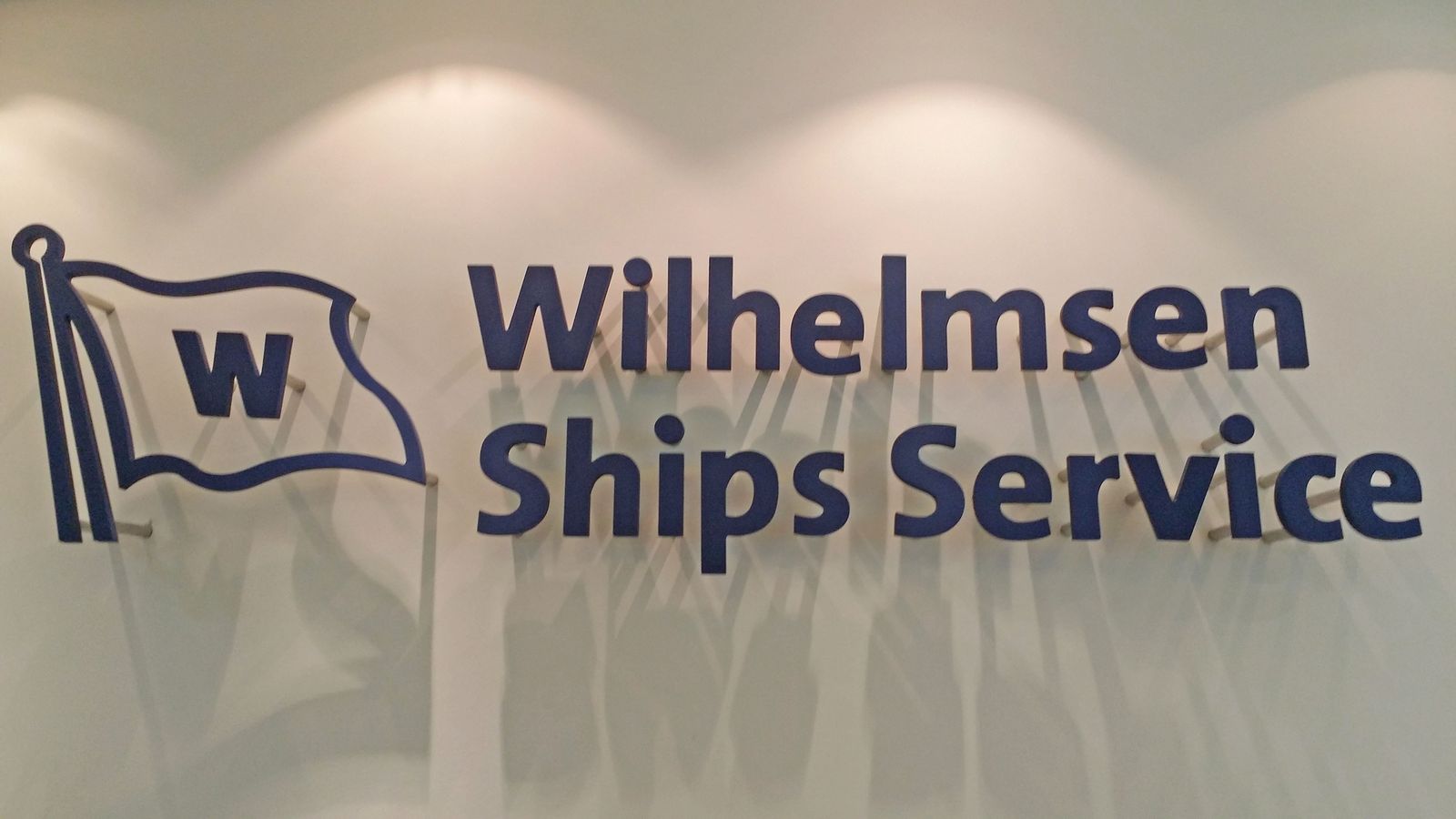 Interior signage and brand graphics in a commercial space